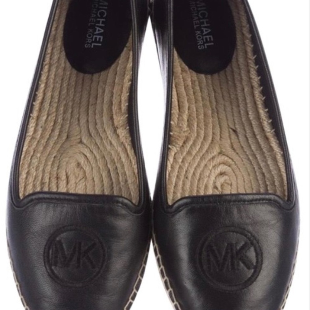 Micheal Kors leather Keli Espadrilles size 10